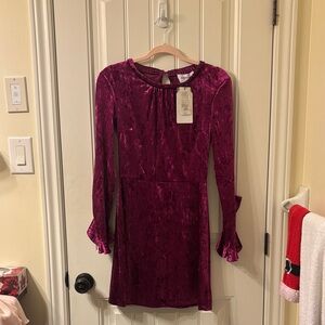 Elegant Pink Velvet Dress